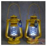 2 Classic Style Yellow LED Lanterns.