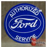 Cool Extra Large Embossed Tin Ford Sign.