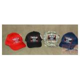 4 Assorted Color Standard Trump 2020 Caps.
