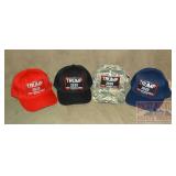 4 Assorted Color Standard Trump 2020 Caps.