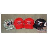 2 Red, 1 Camo & 1 Black Standard Trump 2020 Caps.