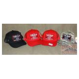 2 Red, 1 Camo & 1 Black 1/2 Mesh Trump 2020 Caps.