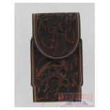 Floral Tooled Leather Phone Case.