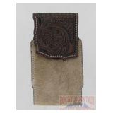 Western Style Tooled Leather Phone Case