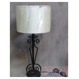 New Scrolled Iron Table Lamp W/ New Shade.