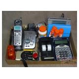 Cordless Phone, Double Tape Dispenser, Calculator,