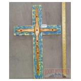 Hand Crafted Carved Wood 24' Cross.