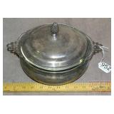 Vintage Silverplate Covered Dish W/ Glass Insert.