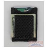 New Basket Weave Leather Money Clip/Card Holder