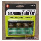 New 20 Piece Diamond Burr Set.