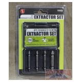 New 4 PC Damaged Screw Extractor Set in Case.