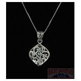 Fantastic Sterling Silver Filigree Pendant.