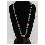 Long Multi-Bead Necklace.