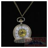 Vintage Style Quartz Pocket Watch Pendant.