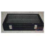 New Black Table Top Display Case. 3'X14.5'X8'.