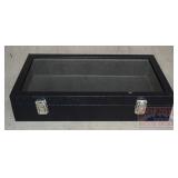 New Black Table Top Display Case. 3"X14.5"X8".