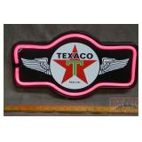 Neat 'Texaco' LED Neon Style Lighted Sign.