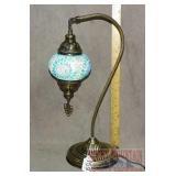 Beautiful Blue Mosaic Hanging Globe Lamp.