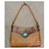 New Hand Tooled Western Style Concealment Purse