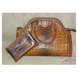 Brahmin Style Faux Alligator Purse & Wristlet.