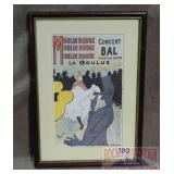 "Moulin Rouge" Framed Toulouse-Lautrec Print.