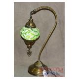 Beautiful Green Mosaic Hanging Globe Lamp.