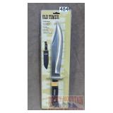 New Old Timer 10' Straight Blade Knife W/ Sheath.