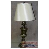 Vintage Brass Table Lamp W/ Shade.