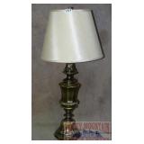 Vintage Brass Table Lamp W/ Shade.