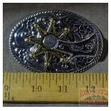 Western Style Youth Belt Buckle W/ Spur.