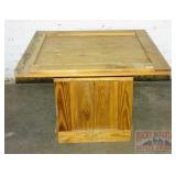 Rustic Wood Side Table. 23X33X32