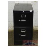 Black 2 Drawer Letter Size Filing Cabinet.