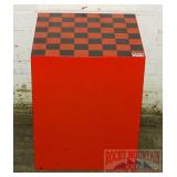 Painted Checkerboard Side Table. 20'X16'X16'