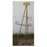 Scrolled Iron Display Easel.