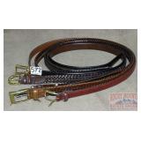 5 Leather Men's Belts, Size 38.