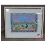 Rusty Speck Signed Cow Print, Custom Framed.