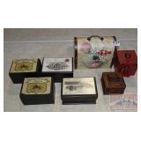 Assorted Decorative Dresser Boxes.