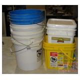 Assorted 5 Gallon Buckets & More.