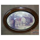 Vintage Print in Excellent Convex Glass Frame.