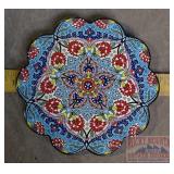 Hand Painted Porcelain 7" Trivet.