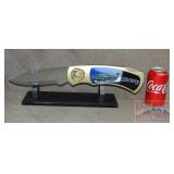 Massive 17.5" "Navy" Folding Knife W/ Stand.