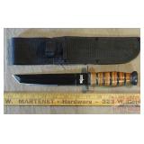 Ka-Bar Style Straight Blade Knife W/ Sheath.