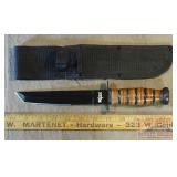 Ka-Bar Style Straight Blade Knife W/ Sheath.