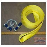 New Boxer 4'X30' Tow Rope & 2 3/4' Clevises.