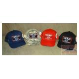 4 Assorted Color Mesh Back Trump 2020 Caps.