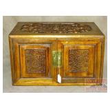 Super Cool Heavily Carved Oriental 2 Door Chest.