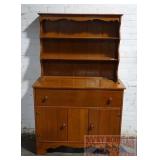 Quality Vintage Abernathy 2 Piece Cherry Hutch.