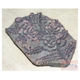 Vintage Large Hand Carved Wooden Print Block.