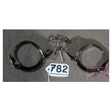 New Nickel Plated Hand Cuffs W/ Keys.