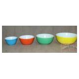 Vintage Pyrex Primary Color Nesting Bowl Set.